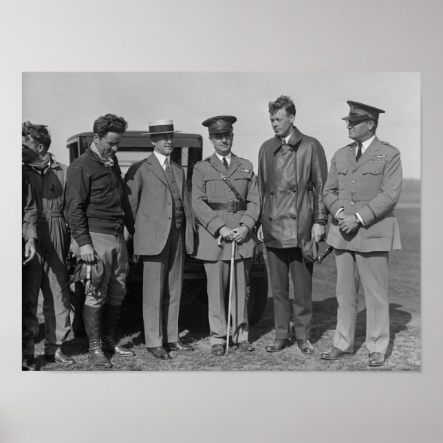 Poster Lindbergh et Wright à Wright Field Photographie (Devant)