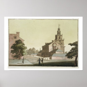 Poster L'indépendance Hall, Philadelphie, Pennsylvanie,