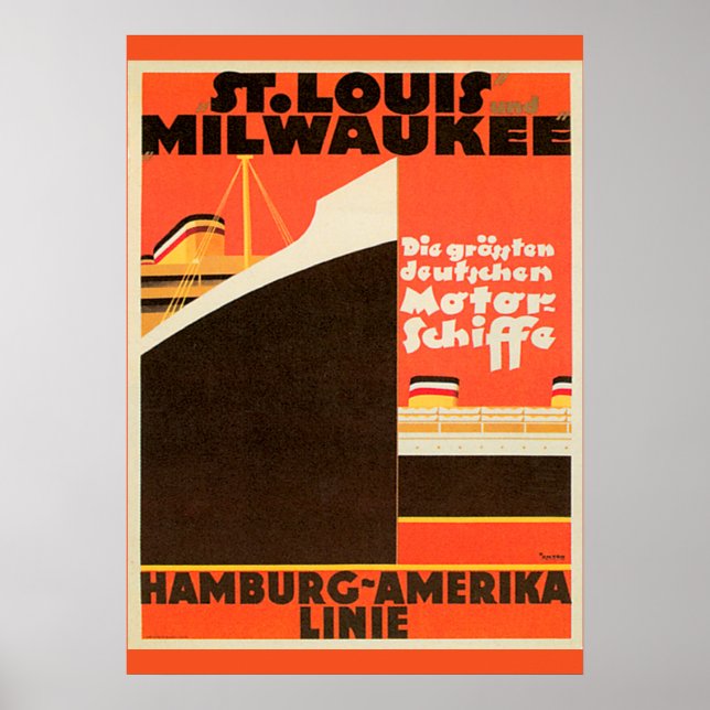 Poster Linie Hamburg-America (Devant)