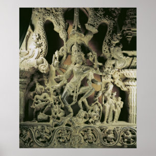 Poster Linteau avec Shiva Nataraja, dynastie de Kakatiya