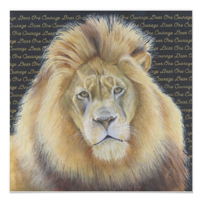 Poster Lion de Courage Chrétien (Devant)