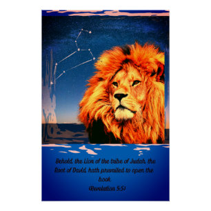 Poster Lion de la tribu de Juda-Ap 5:5