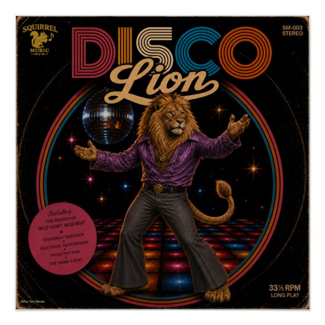 Poster Lion Disco (Devant)