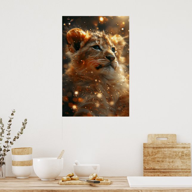 Poster Lion, Imprimer, Papier Poster Valeur Person (Cuisine)