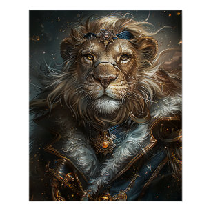 Poster Lion Steampunk