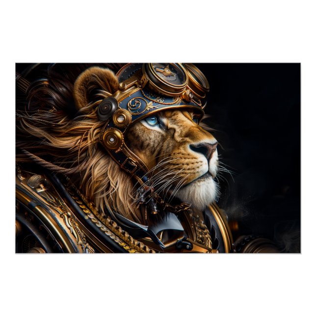 Poster Lion Steampunk (Devant)