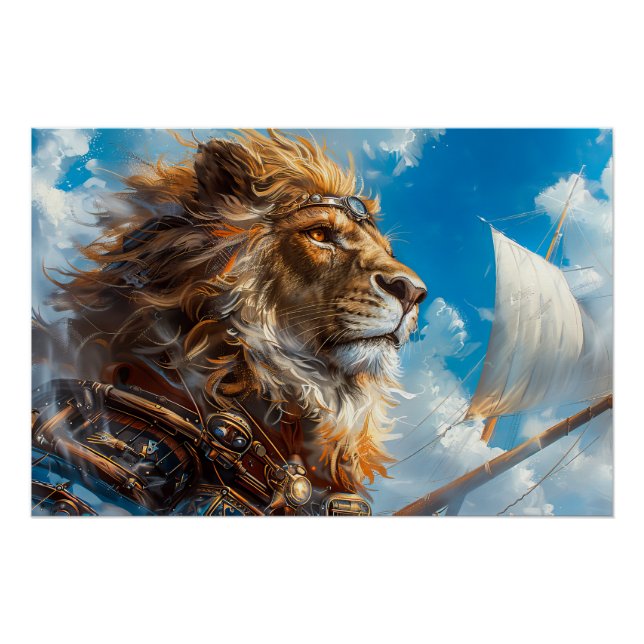 Poster Lion Steampunk (Devant)