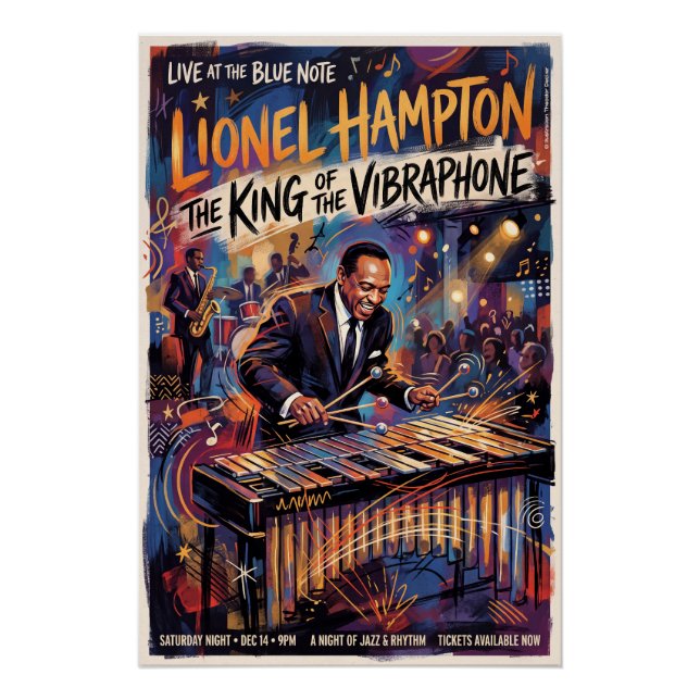 Poster Lionel Hampton Live  (Devant)