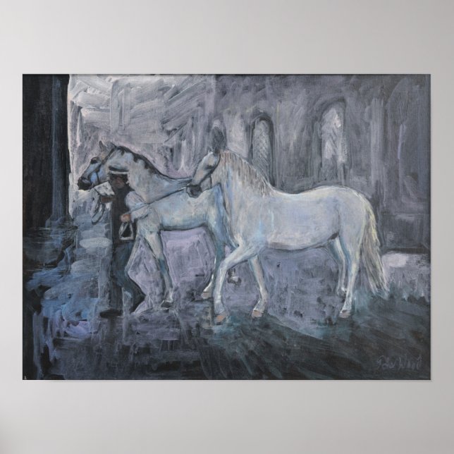 Poster Lipizzaner chevaux Vienne (Devant)