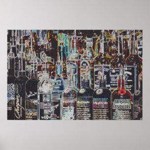 Poster Liquor Bottles