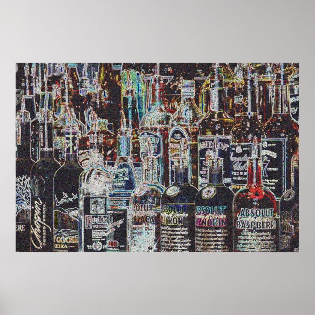 Poster Liquor Bottles (Devant)