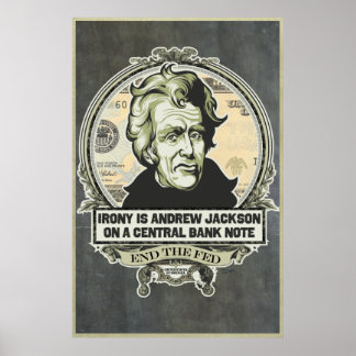 Poster L'ironie c'est que Jackson sur une note de banque 