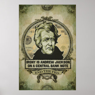 Poster L'ironie c'est que Jackson sur une note de banque 