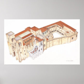 Poster Lisboa Portugal Cathédrale