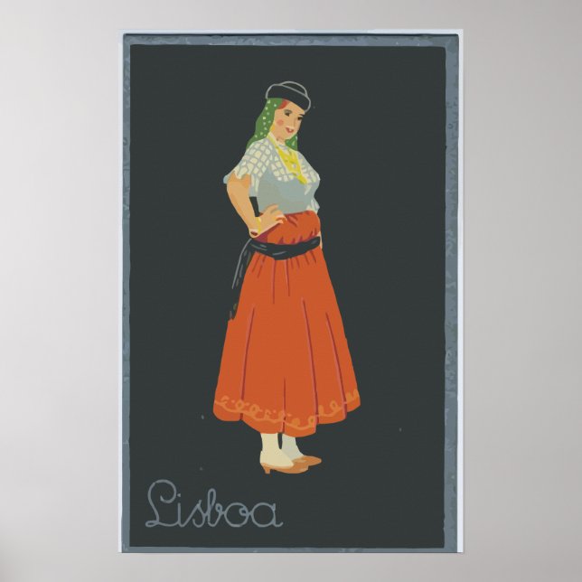 Poster Lisboa, Vintage (Devant)