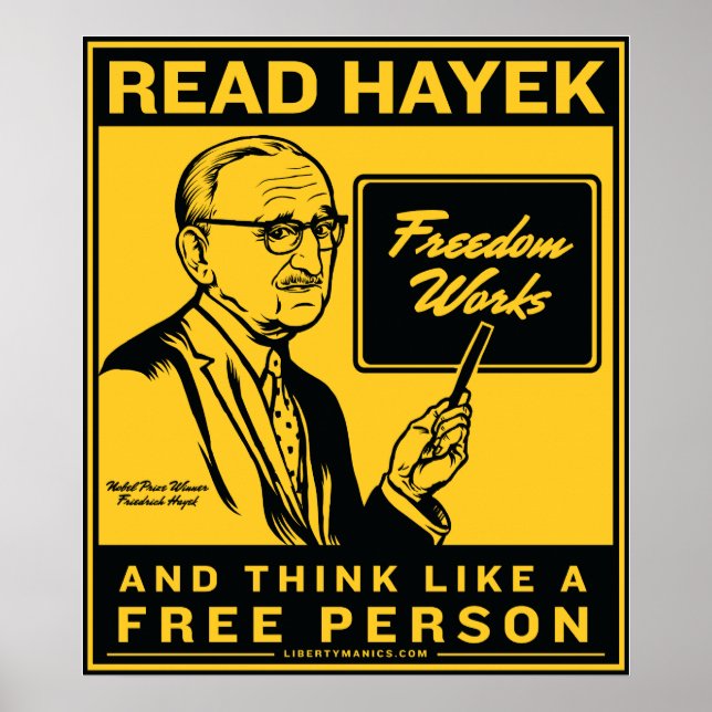 Poster Lisez l'affiche Hayek (Devant)
