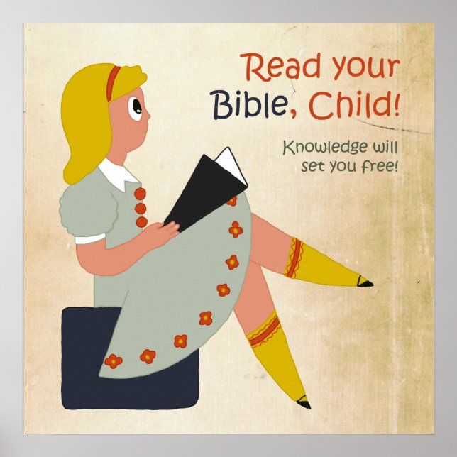 Poster Lisez votre Bible, enfant (Devant)