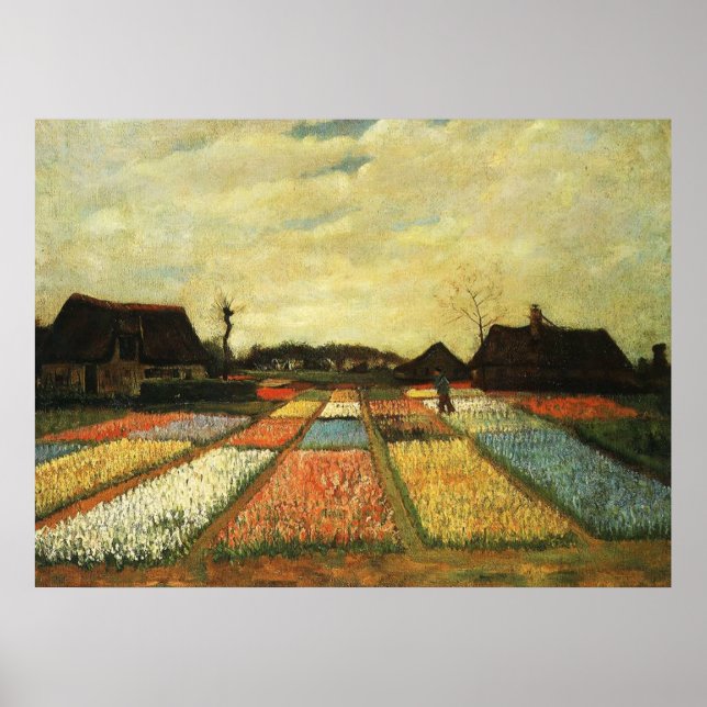 Poster Lits à fleurs en Hollande (Devant)