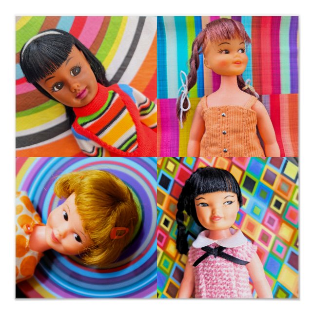 Poster Little Miss Retro - Multi Rayures (Devant)