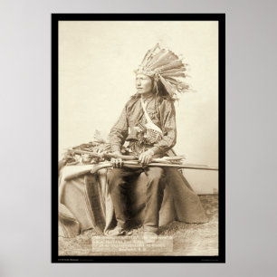 Poster Little, Porter le coiffeur à Wounded Knee SD 1890