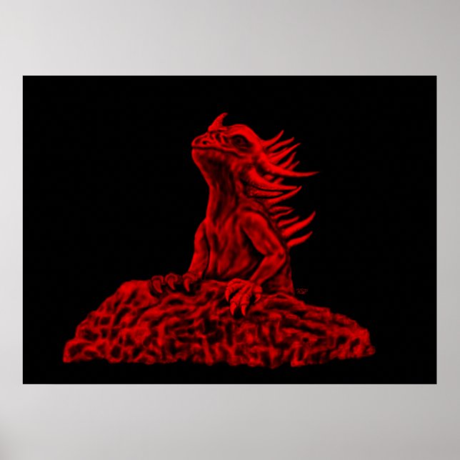 Poster Little red Dragon (Devant)