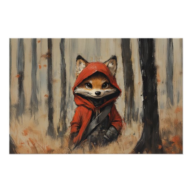 Poster  Little Red Riding Hood Fox  (Devant)