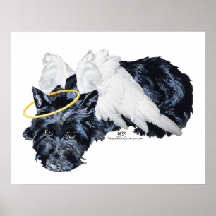 Poster Little Resting Scottie Angel