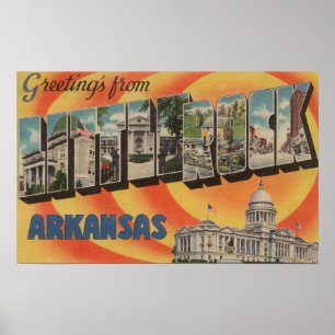 Poster Little Rock, Arkansas - Scènes de grandes lettres