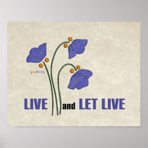 Poster Live and Let Live (Recovery Quote)