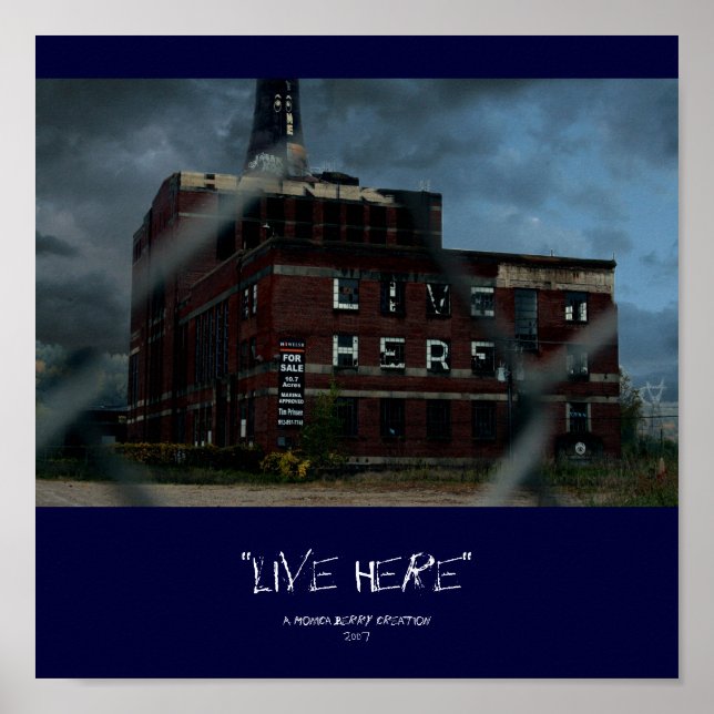 Poster "Live Here" (Devant)