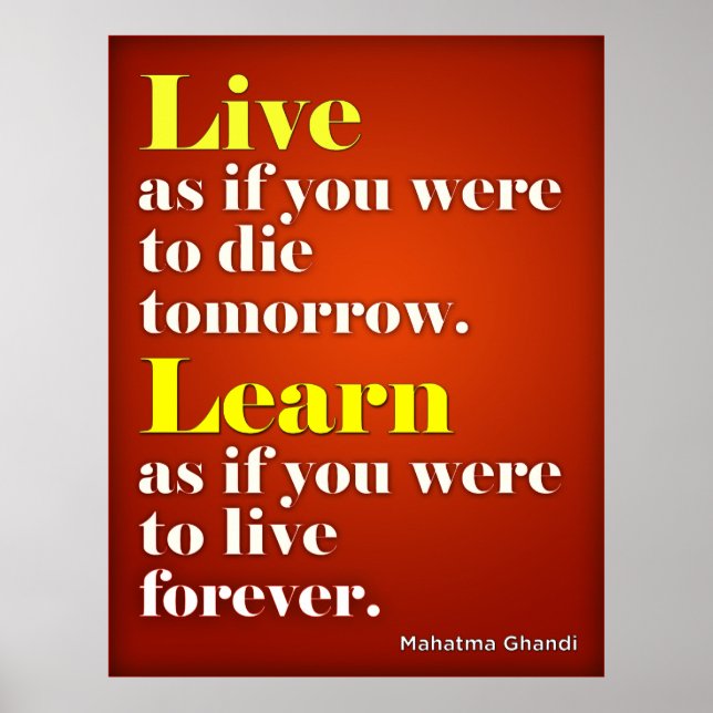 Poster Live & Learn (Devant)