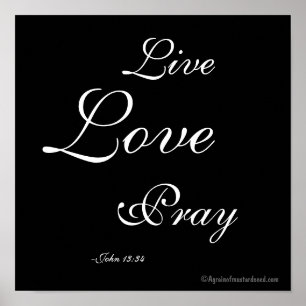 Poster Live Love Pray Christian