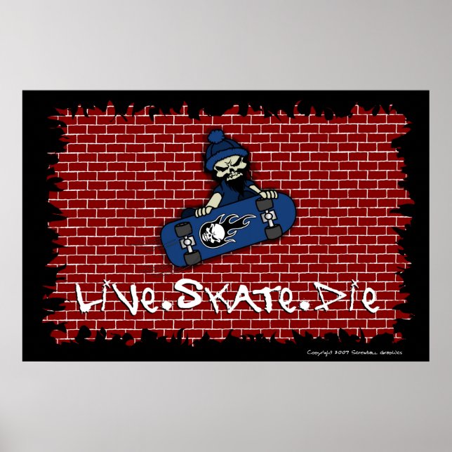 Poster "Live Skate Die" (Devant)