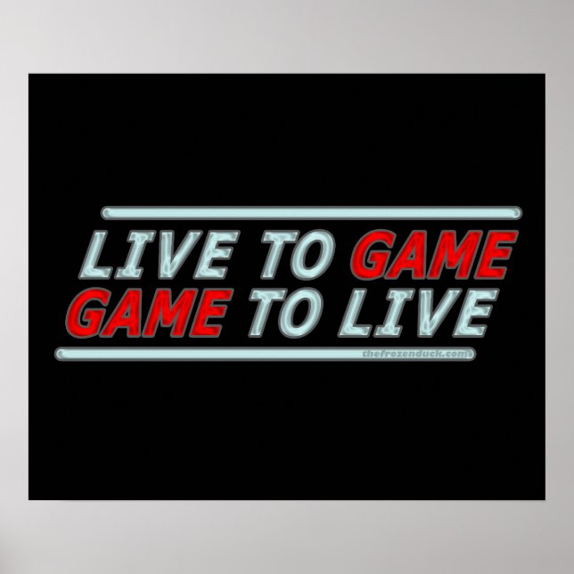 Poster Live to Game (Devant)