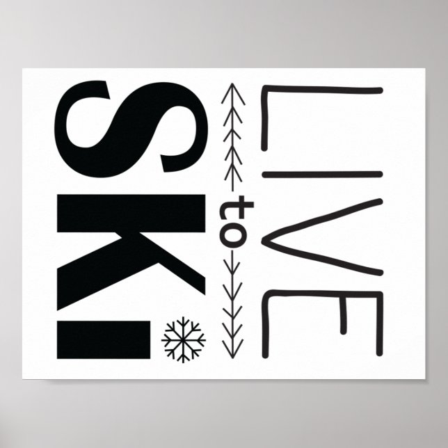 Poster Live to Ski (Devant)