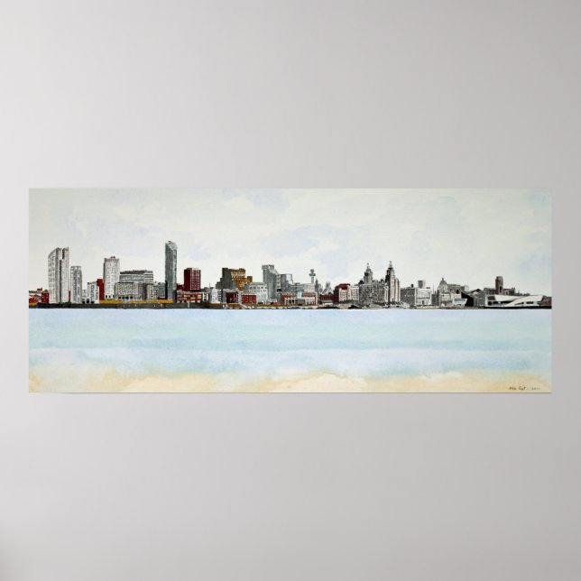 Poster Liverpool Skyline (Devant)
