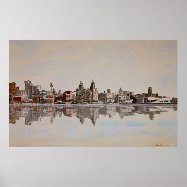 Poster Liverpool Skyline (Devant)