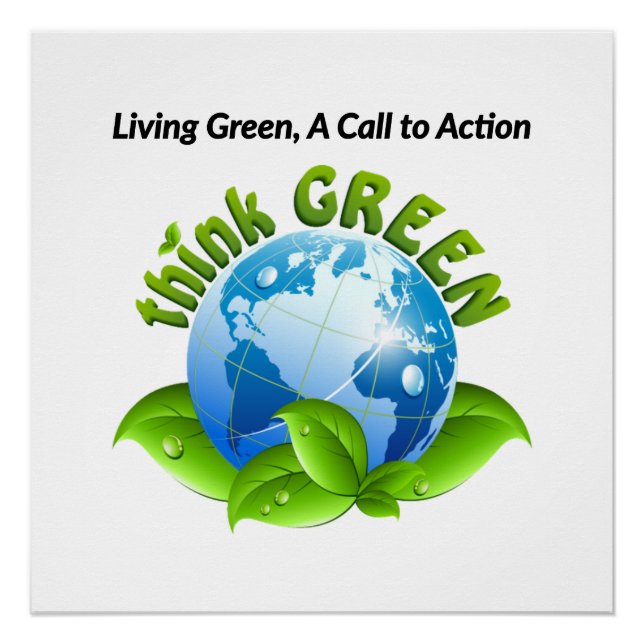 Poster "Living Green : un appel à l'action" amant écolo (Devant)