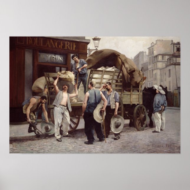 Poster Livraison de farine, 1885 (Devant)