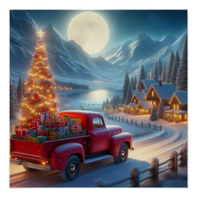 Poster Livraison de Noël magique (Devant)