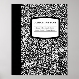 Poster Livre de composition personnalisé Noir/Blanc École