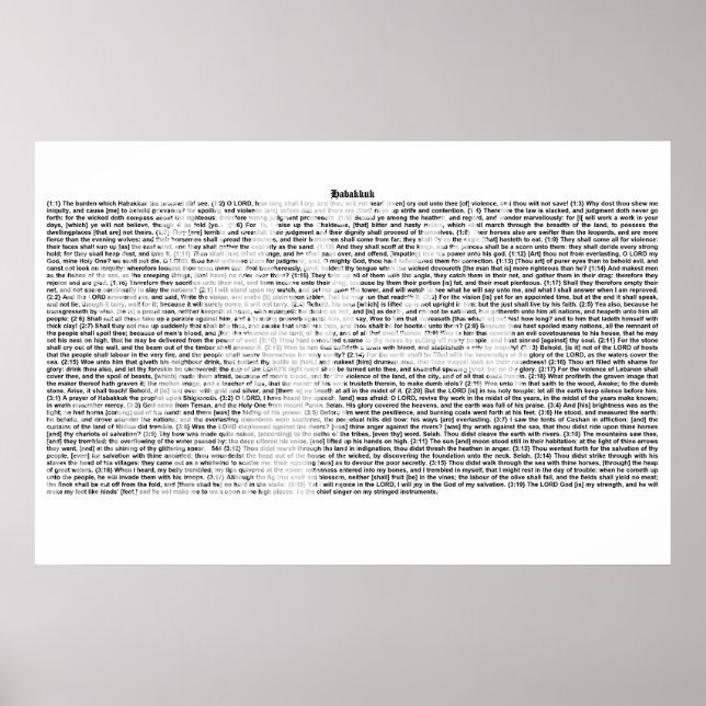 Poster Livre de Habakkuk (texte complet de KJV) (Devant)