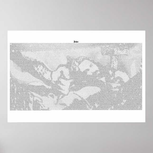 Poster Livre de John (texte complet du KJV) (Devant)