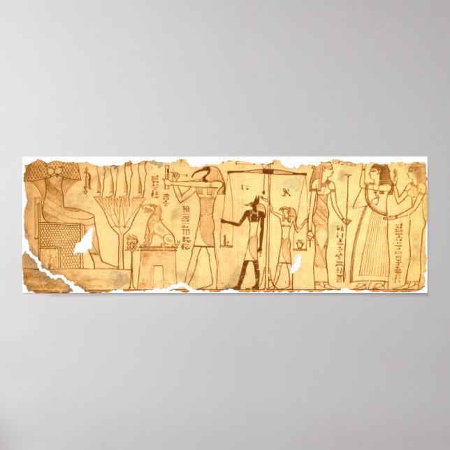 Poster Livre égyptien antique du jugement Dernier mort (Devant)