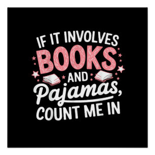 Poster Livre & Pyjama Livre Humoristique Amateur de Lectu