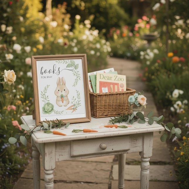 Poster Livres de Fête de Naissance de Lapin de Conte de F (Créateur téléchargé)