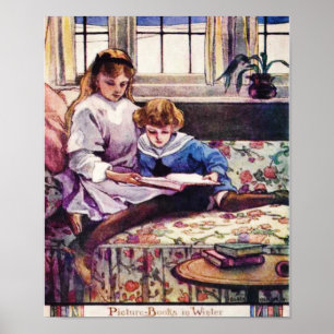 Poster Livres d'images en beaux-arts d'hiver
