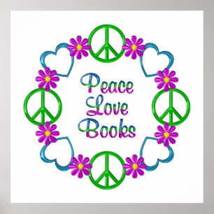 Poster Livres Peace Love