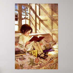 Poster Livres photos en hiver par Jessie Willcox Smith