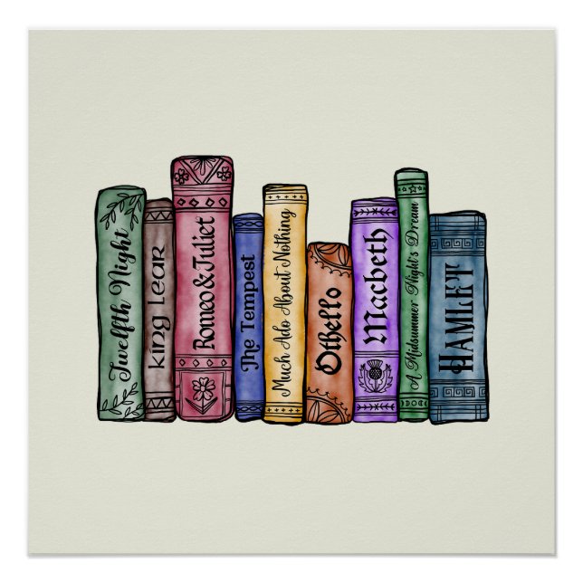 Poster Livres Shakespeare No.1 (Devant)